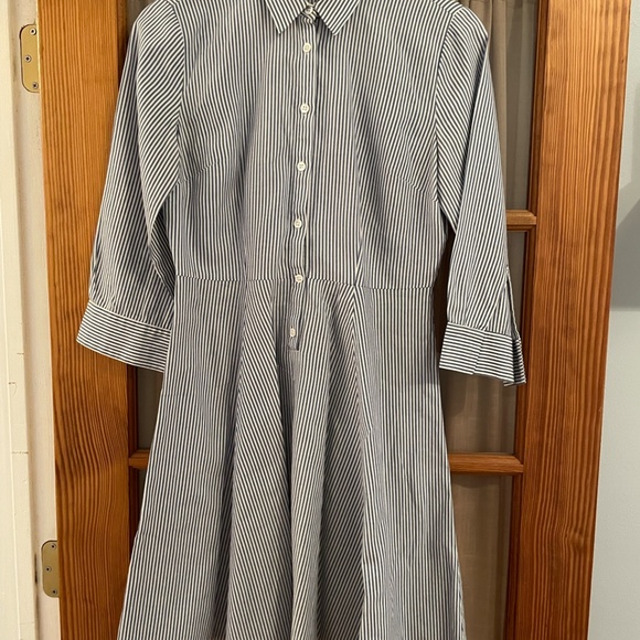 Ann Taylor Striped Shirt Dress - Picture 4 of 6